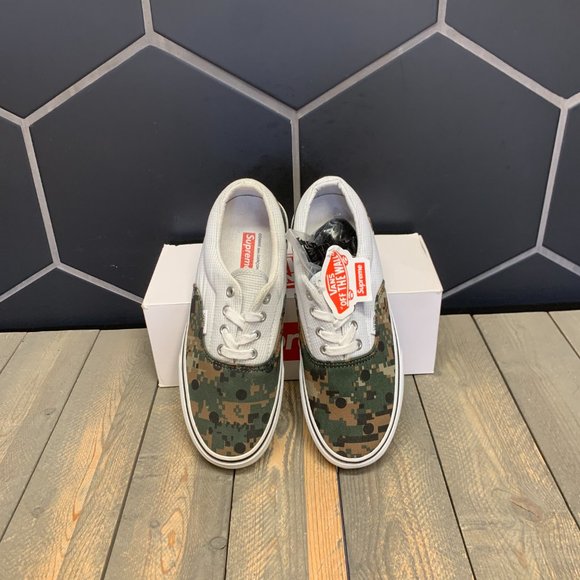 ~Used W/ Damaged Box! Mens Vans Era Pro Supreme x Comme de Garcons Camo Size 6 - Picture 3 of 6
